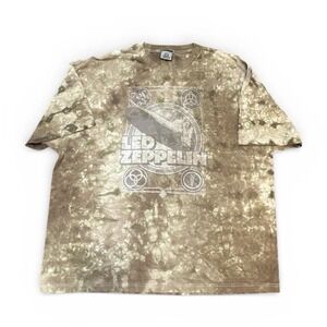 Vintage Liquid Blue Led Zeppelin Band Tee Shirt Brown EUC 3x 90's 2000's Y2K